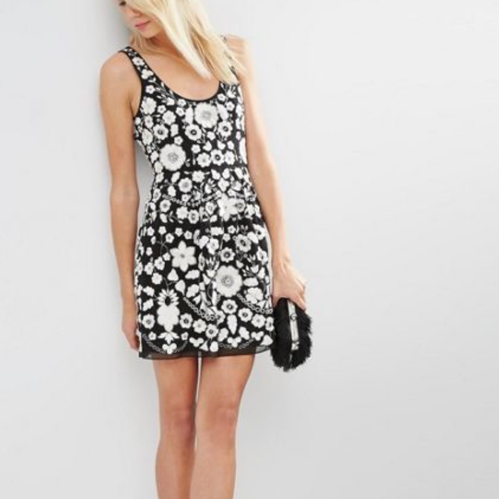 Needle & thread black dress